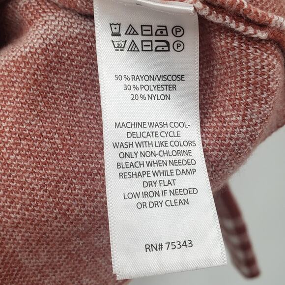 MAX STUDIO Plaid Mock Neck Sweater Womens Size Medium M - Picture 4 of 4